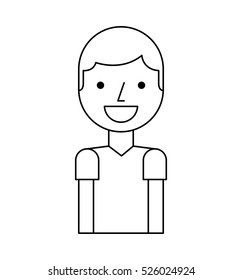 businessman avatar line icon vector illustration design