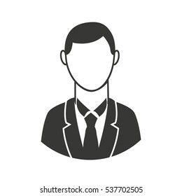 businessman avatar line icon vector illustration design