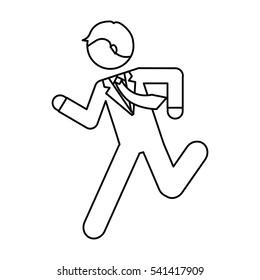 businessman avatar line icon vector illustration design