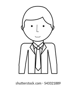 businessman avatar line icon vector illustration design