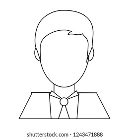 Businessman avatar profile black and white