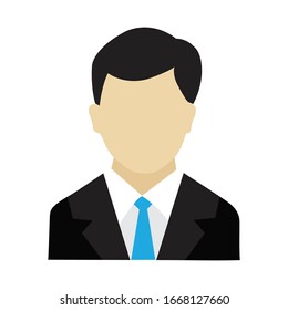 Icono de perfil de avatar de Businessman - Vector