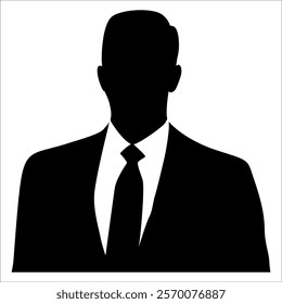 Businessman Avatar Profile silhouette vector illustration