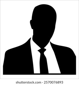 Businessman Avatar Profile silhouette vector illustration