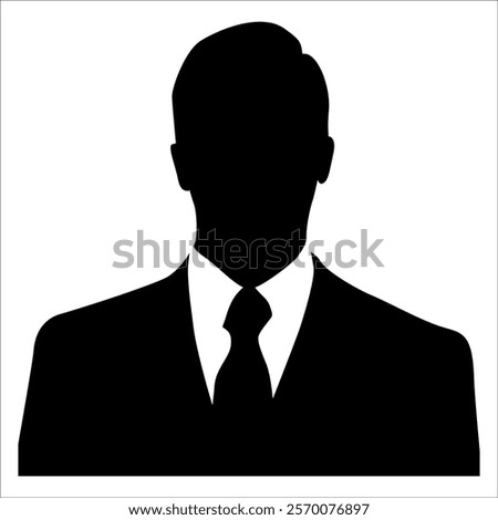 Businessman Avatar Profile silhouette vector illustration