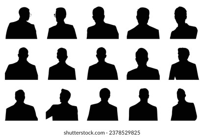 Businessman Avatar Profile silhouettes vector art