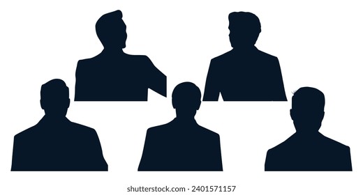 Businessman Avatar Profile silhouettes vector art