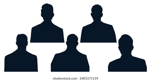 Businessman Avatar Profile silhouettes vector art