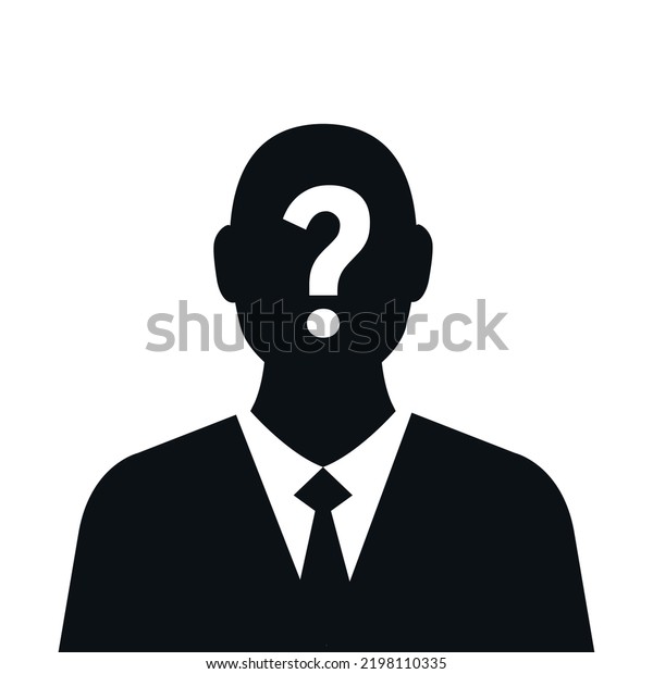 Businessman Avatar Question Mark Sign Isolated Stock Vector (Royalty ...