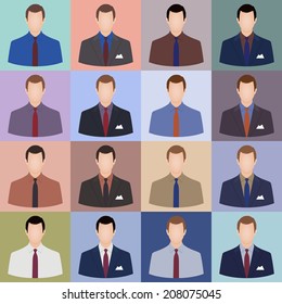 Businessman avatar set