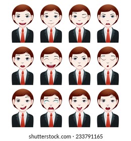 businessman avatar set