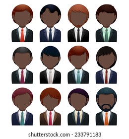 businessman avatar set