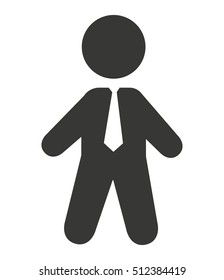 businessman avatar silhouette isolated icon vector illustration design