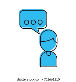 businessman avatar with speech bubble
