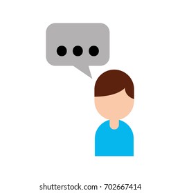 businessman avatar with speech bubble