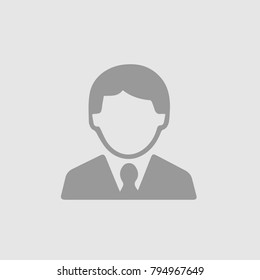 Businessman avatar vector icon eps 10. Male blank face simple isolated pictogram.