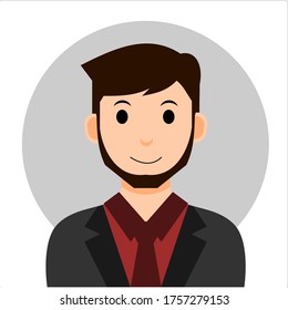 Businessman avatar in vector illustration, flat avatar icon