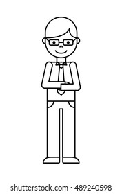 businessman avatar worker icon vector illustration design