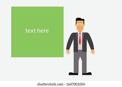 businessman background texy your write.vector illustration.