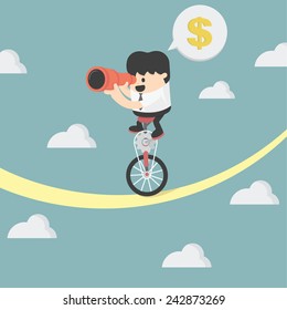 businessman balancing 
