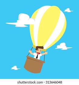 businessman balloon, Business survey