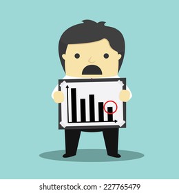  Businessman with bar graph