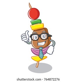 Businessman barbecue character cartoon style