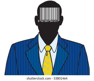 Businessman barcode