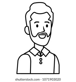 businessman with beard avatar character icon