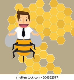 businessman bee