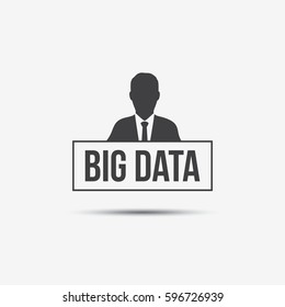 Businessman & Big Data Label