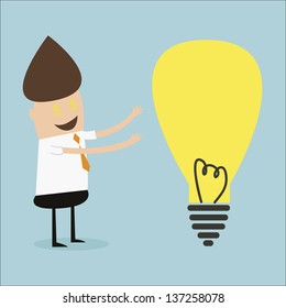 businessman with big idea