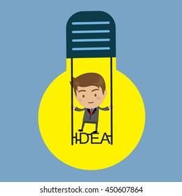 Businessman Big Idea, Business Concept