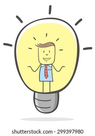 Businessman with big ideas