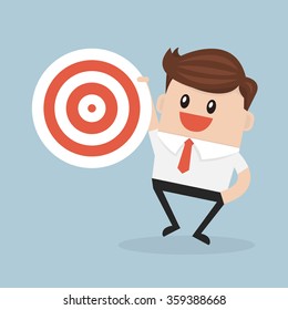 Businessman with big target.
