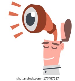 Businessman with Binoculars