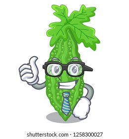 Businessman bitter melon gourd on shape cartoon