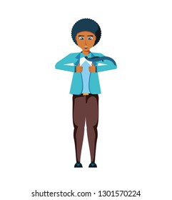 businessman black elegant avatar character