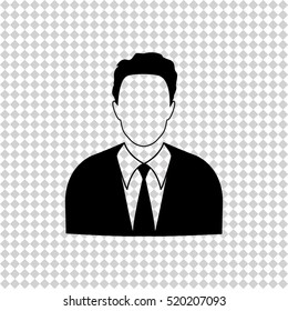 Businessman -  black vector icon