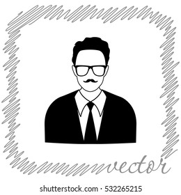 Businessman  black  vector icon