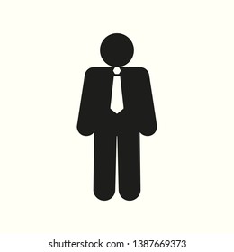 businessman black web icon. vector illustration eps10