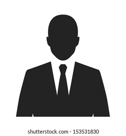 businessman black web icon. vector illustration