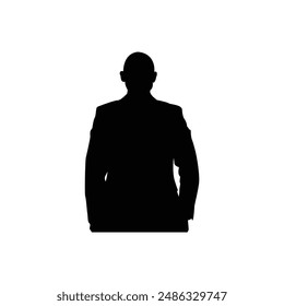 icono de Web negro de hombre de negocios. Ilustración vectorial