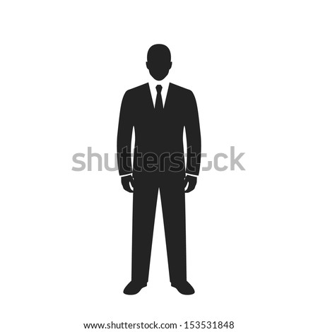 businessman black web icon. vector illustration