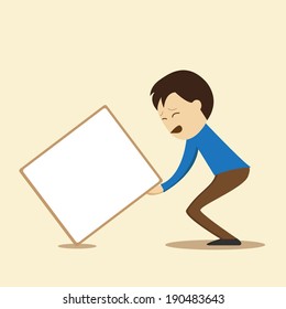 Businessman with blank sheet