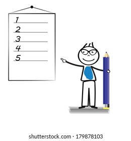 Businessman with blank space for to do list