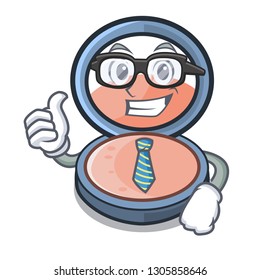 Businessman blush on in the shape character