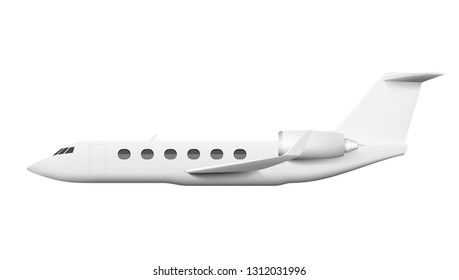 Businessman Boarding In Executive Airliner Corporate Jet. EPS10 Vector