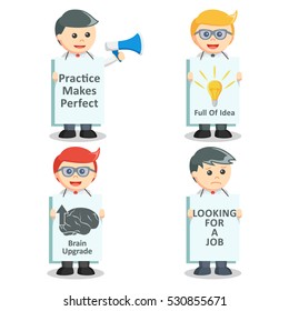 businessman with body poster set