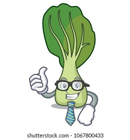 Businessman bok choy character cartoon